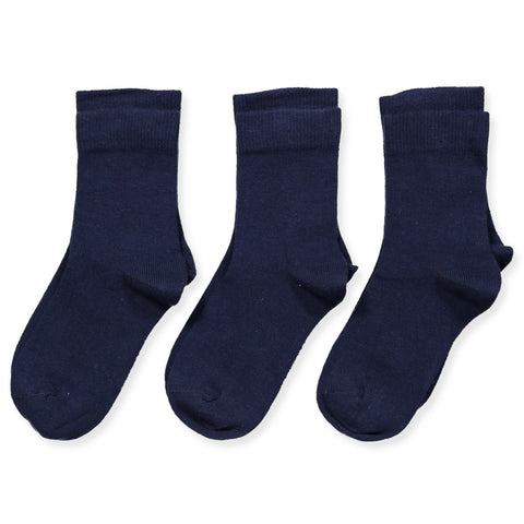 Senior Navy Ankle Socks 3pk