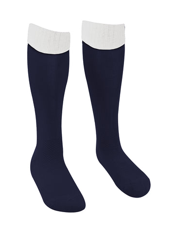 High Performance Soccer Socks (Navy/ White)